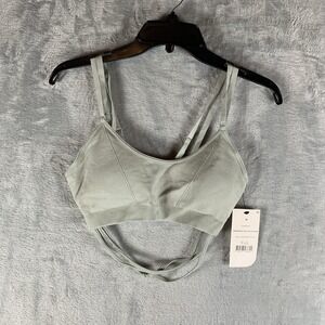 Cotton On Body Women's Sports Bra Seamless Tiny Tie Up‎ Crop Aqua Mist M